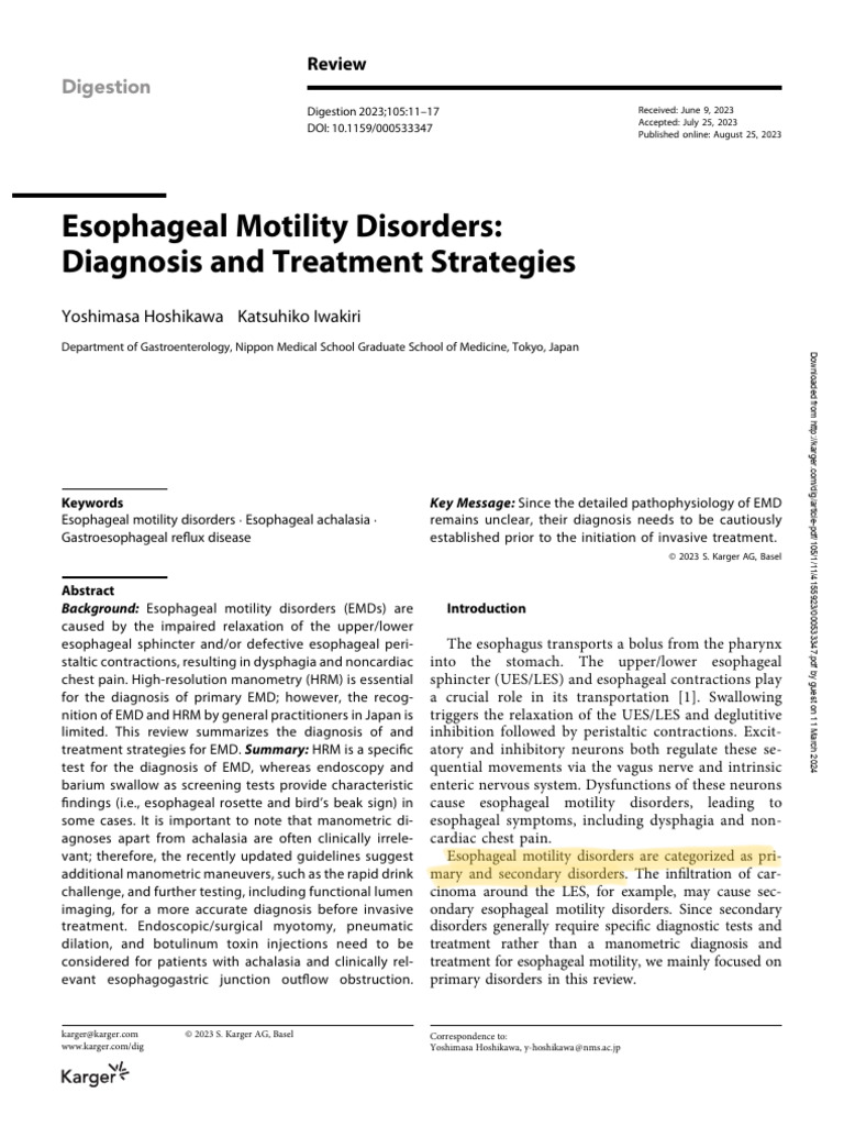 000533347 | PDF | Esophagus | Digestive Diseases