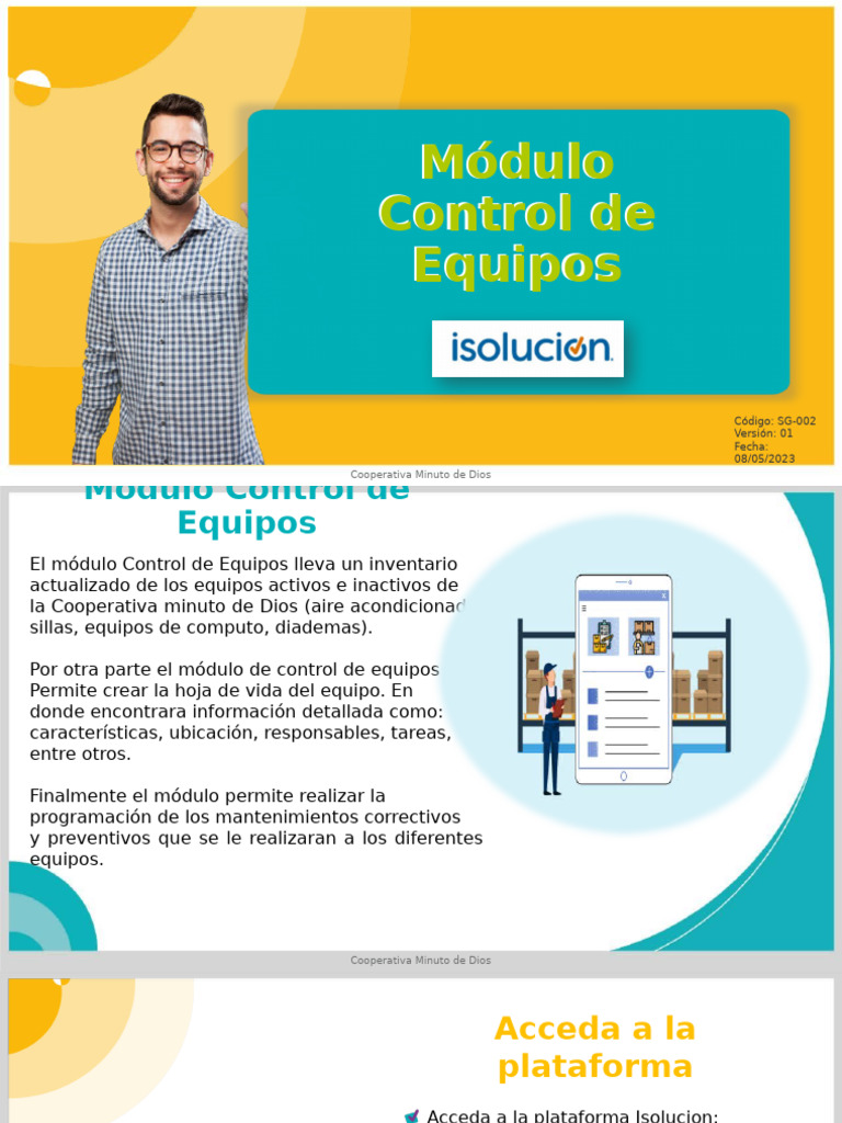 Control de Equipos en Cooperativa Minuto de Dios | PDF | Software ...