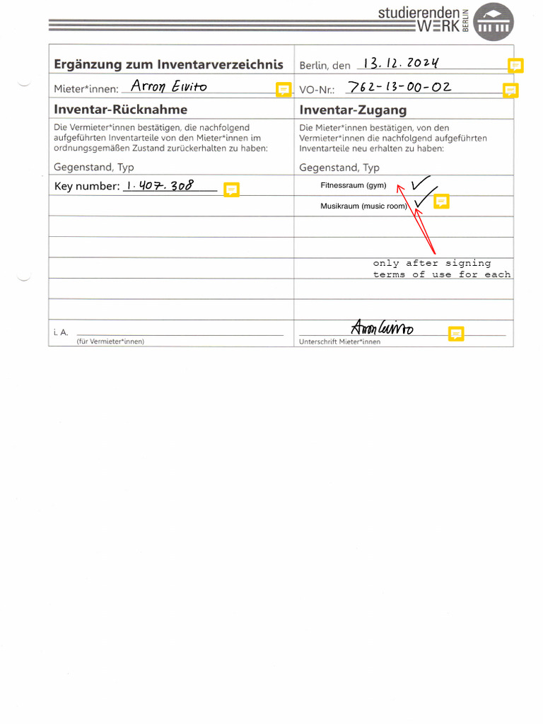 Formular&Nutzungsordnung Arron Elvito | PDF