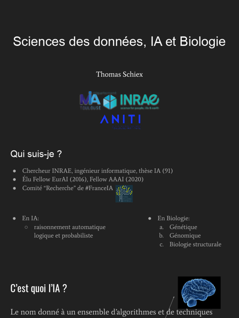 IA et Biologie : Synergies et Défis | PDF | Intelligence artificielle ...