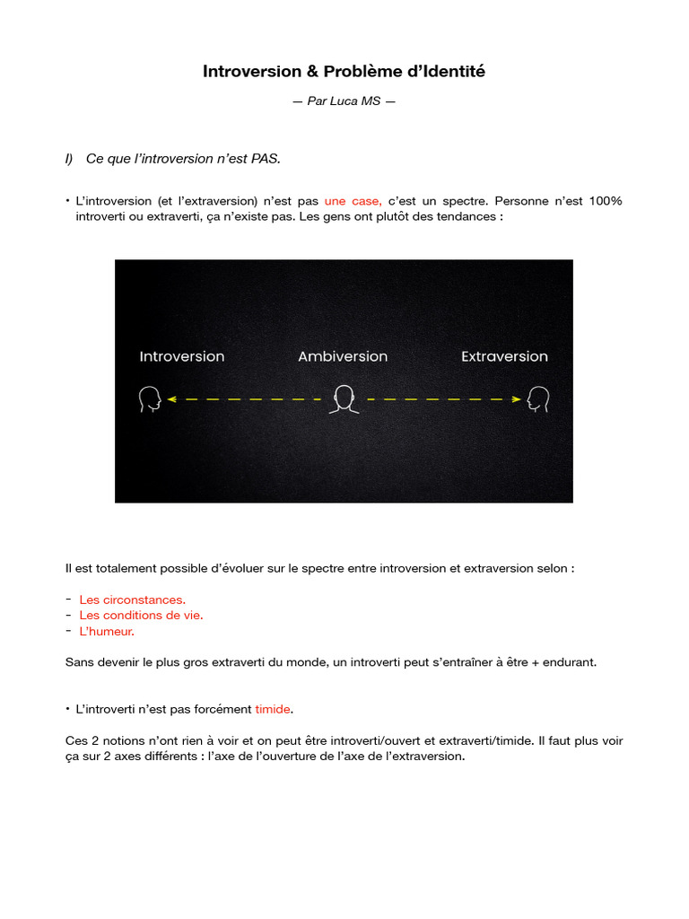 Comprendre l'introversion et l'identité | PDF | Introversion et ...