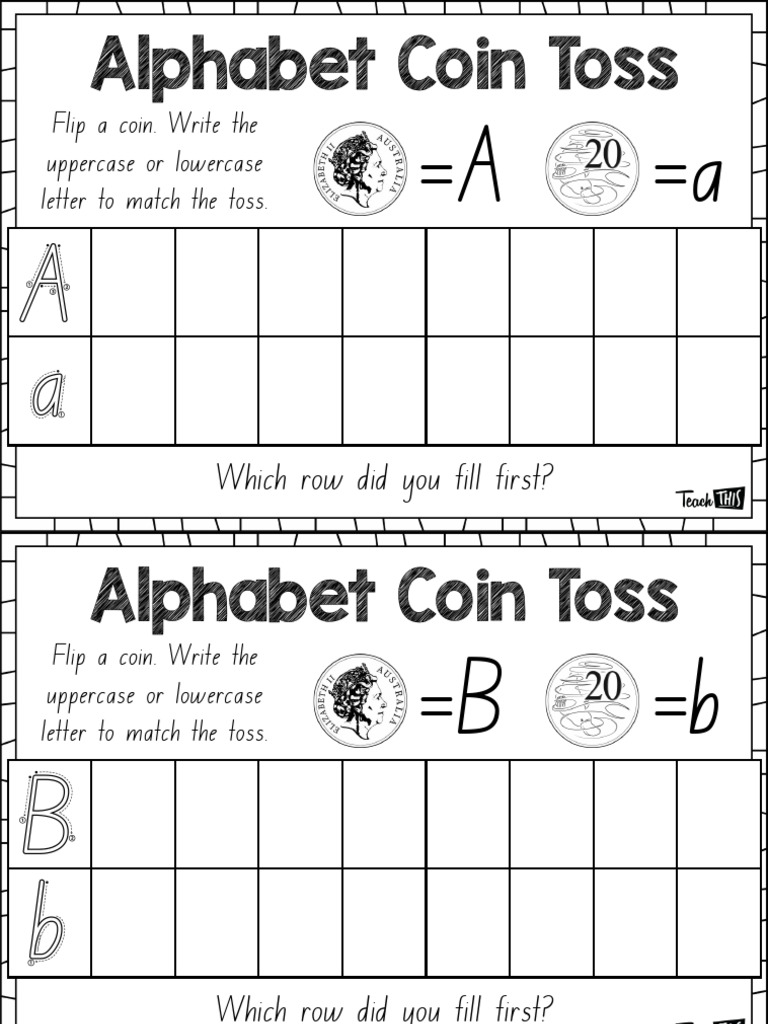 Alphabet Coin Toss - NSW Print | PDF | Letter Case | Character Encoding
