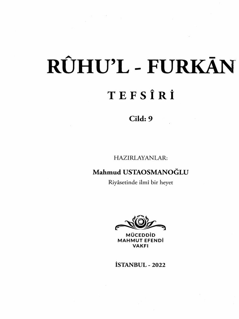 Ruhul Furkan Ci̇ld 9 | PDF