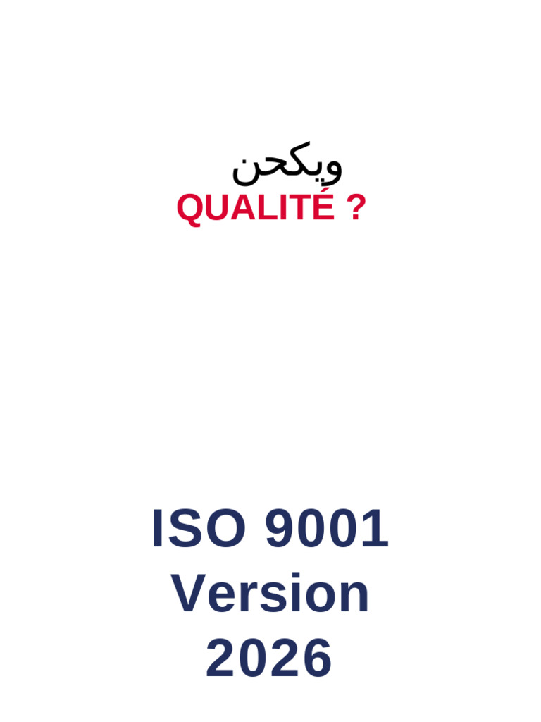 ISO 9001 Version 2026 : Changements Clés | PDF | Management de la ...