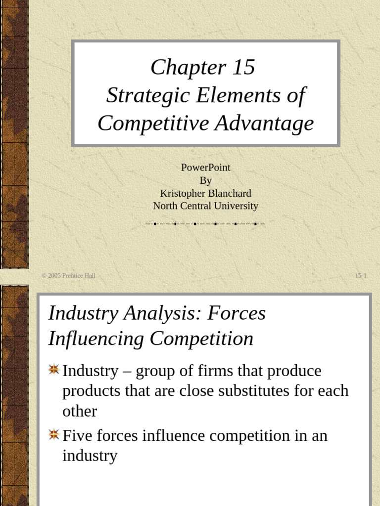 Strategic Elements of Competitive Advantage | PDF | Competitive ...