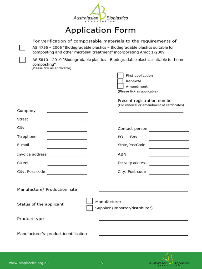 Compostable Material Verification Form | PDF | Biodegradation | Plastic