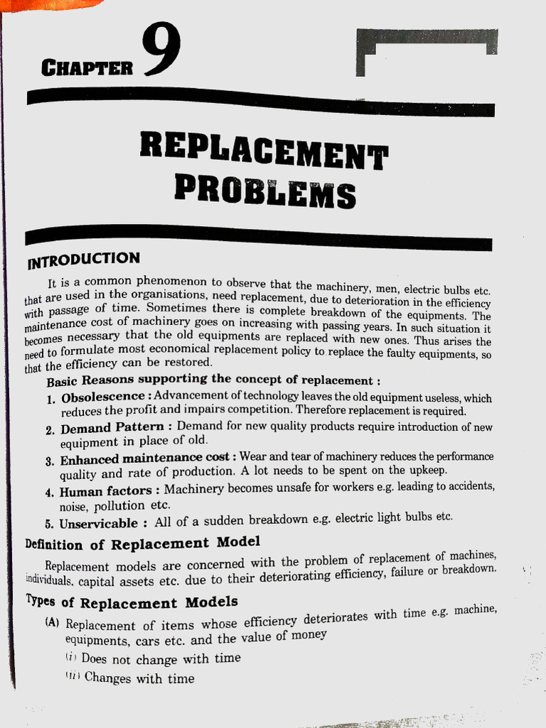 Optimal Replacement Period Analysis | PDF | Present Value | Discounting