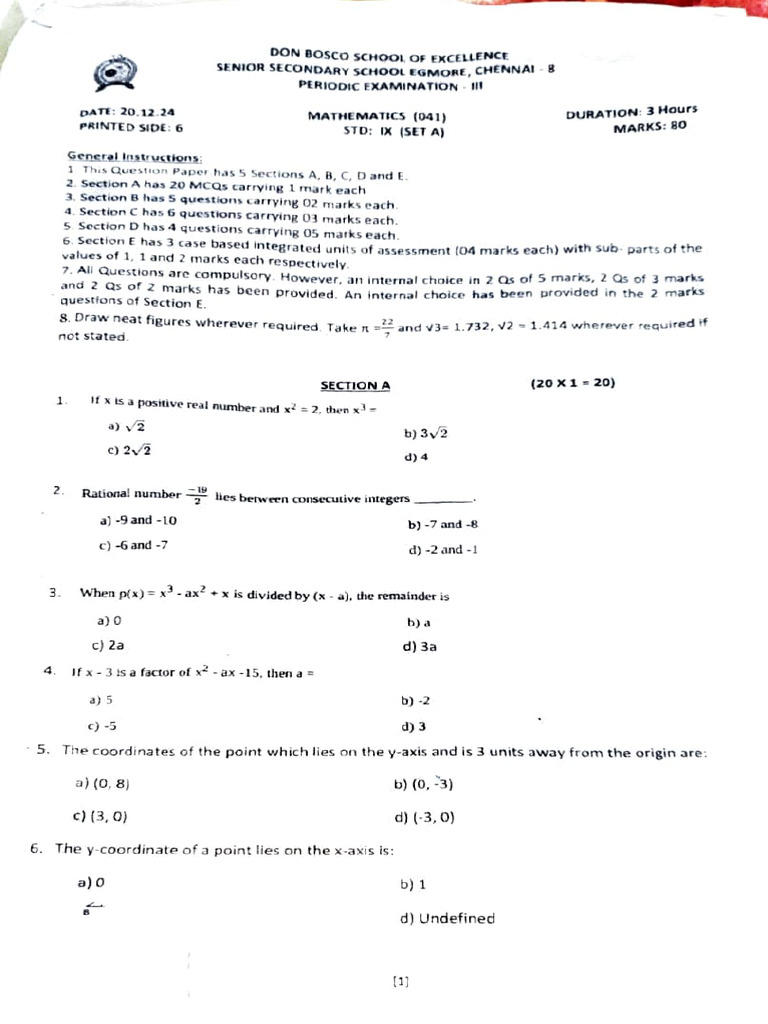 Homework g9 Cbse Halfyearly Test | PDF | Triangle | Axiom