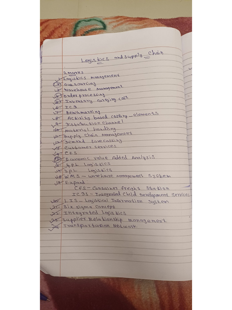 Logistics Notes Bcom Exams 2025 | PDF