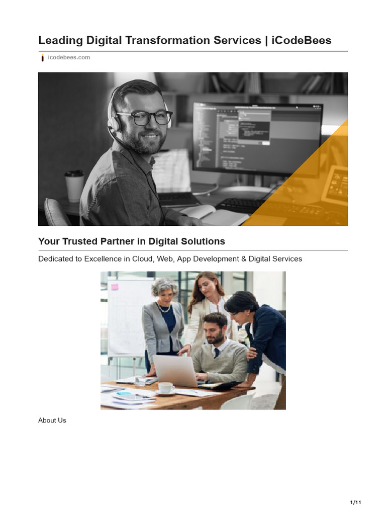 Leading Digital Transformation Services ICodeBees | PDF | Cloud ...