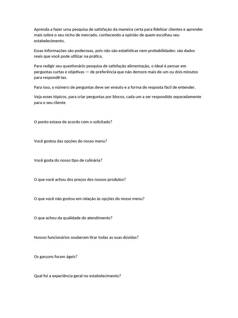 Visista Tecnica - Satisfaçao | PDF