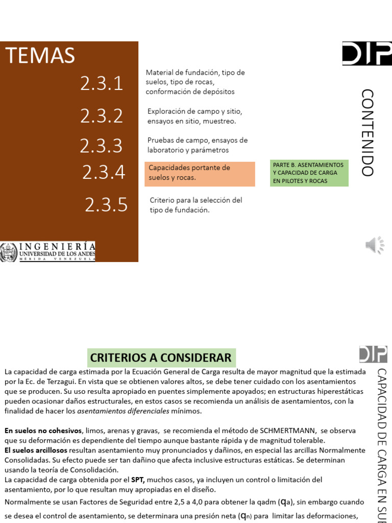 2.3 CAP 4 PARTE B. ASENT. CAP PILOTES. CAP ROCA | PDF | Física Aplicada ...