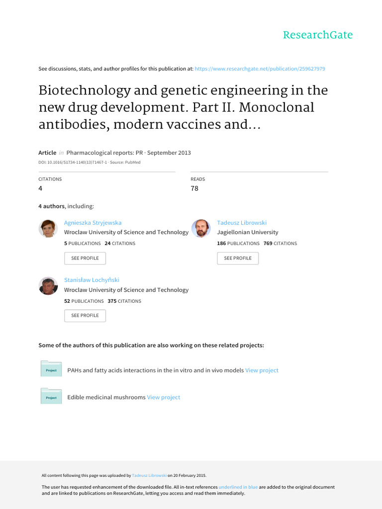 Biotechnology and Genetic Engineering-Part II | PDF | Vaccines ...