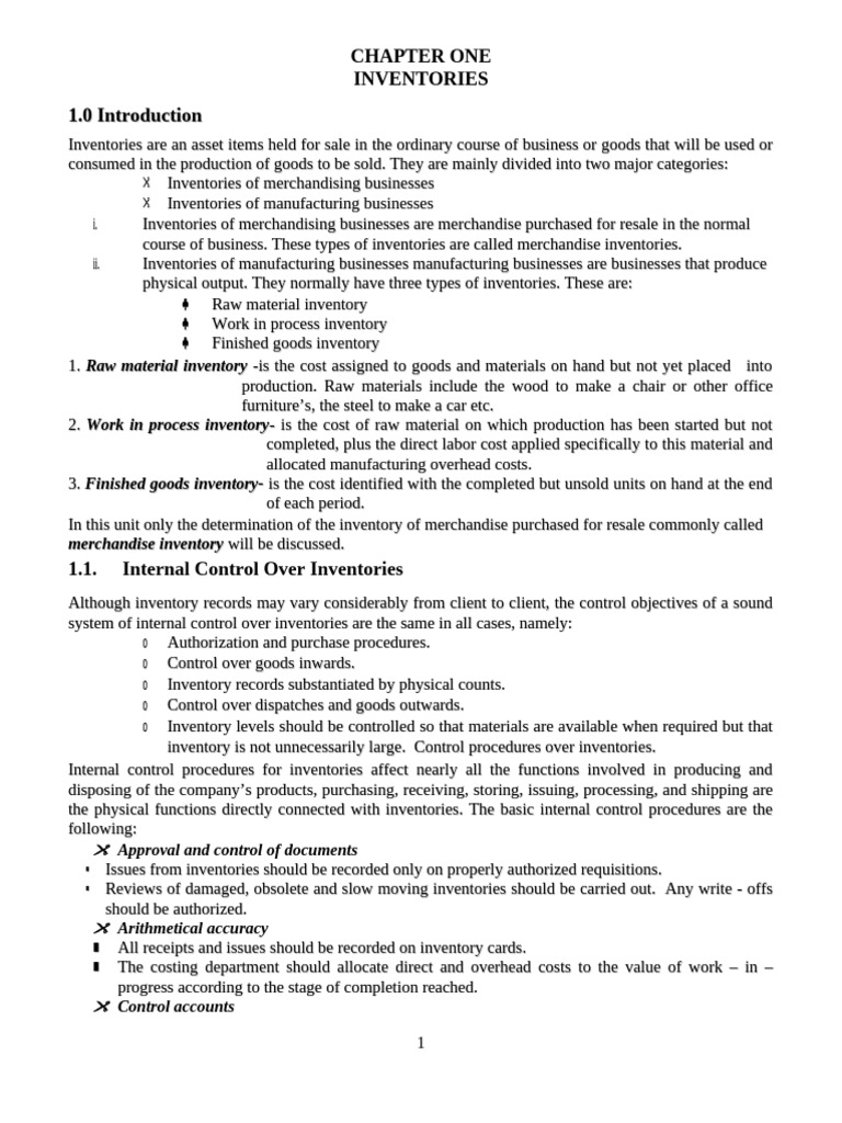 Understanding Inventory Types and Controls | PDF | Inventory Valuation ...