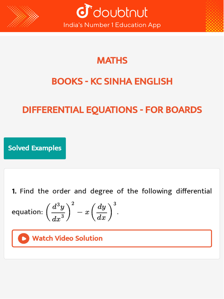 Books Doubtnut Question Bank | PDF | Nonlinear System | Equations