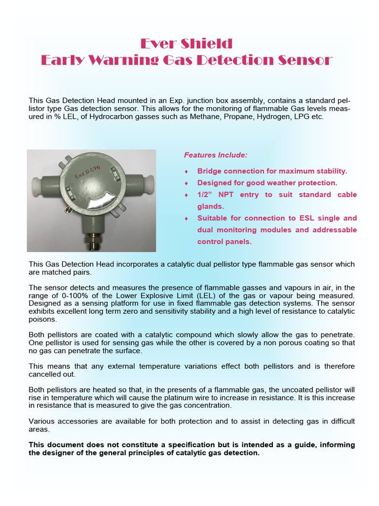 Flammable Gas Detection Sensor Guide | PDF | Materials | Gases