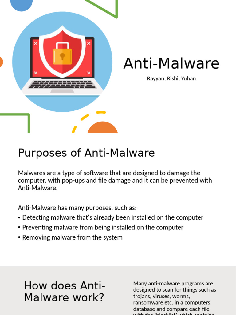 Understanding Anti-Malware Types & Functions | PDF