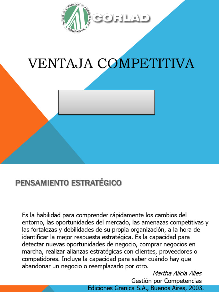 Ventaja Competitiva | PDF | Ventaja competitiva | Mercado (economía)