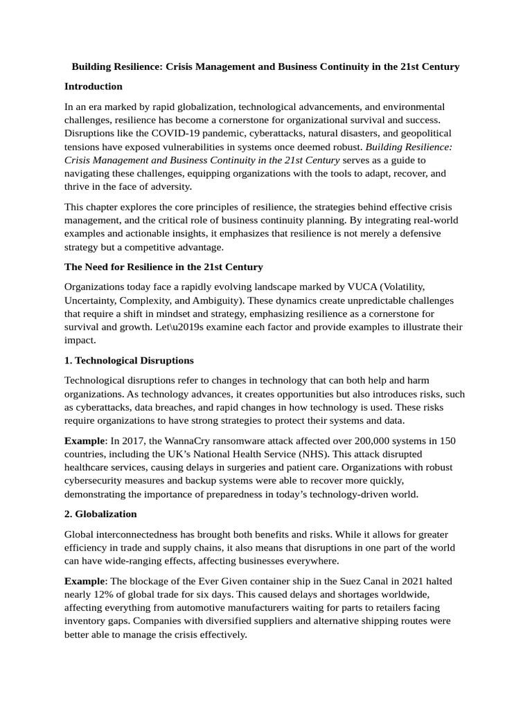 Building Resilience 1 Pdf Crisis Management Psychological Resilience