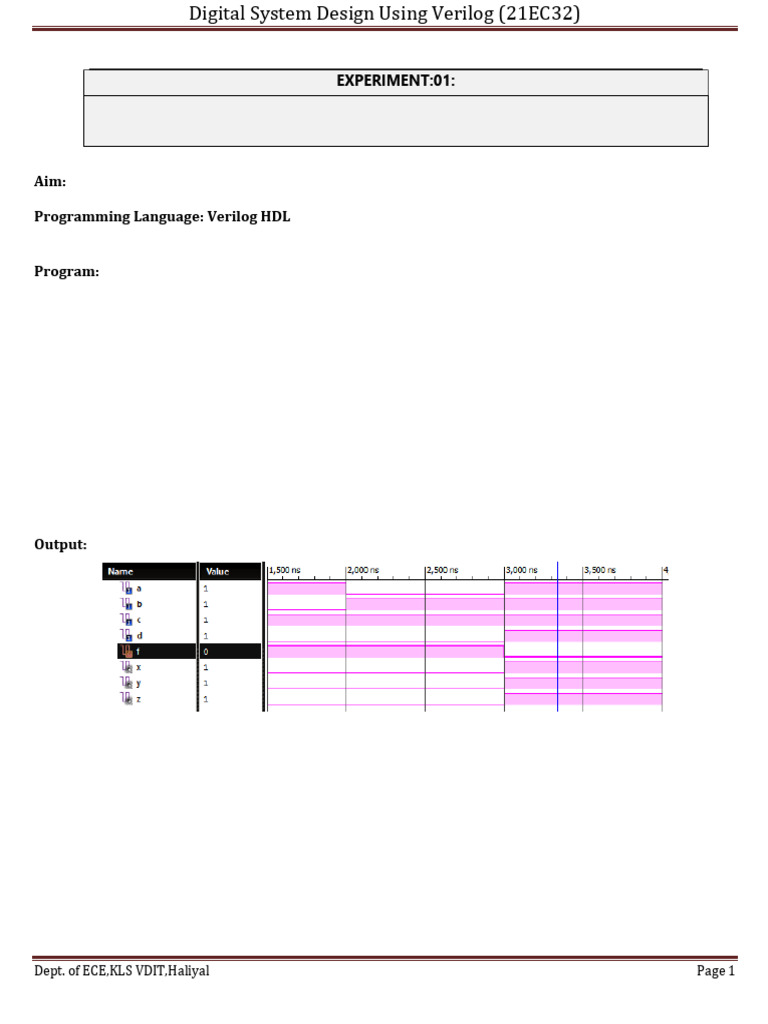 Verilog Digital System Design Experiments | PDF | Hardware Description ...