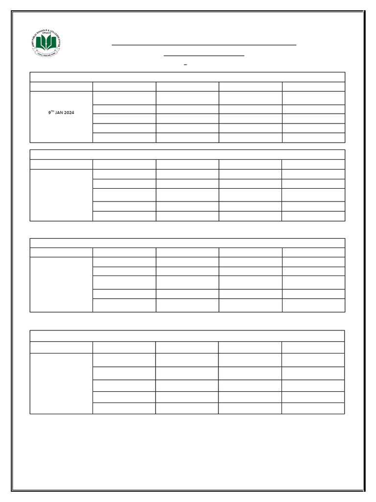 9TH JAN Online Classes Time Table | PDF | Military Operations | Battles