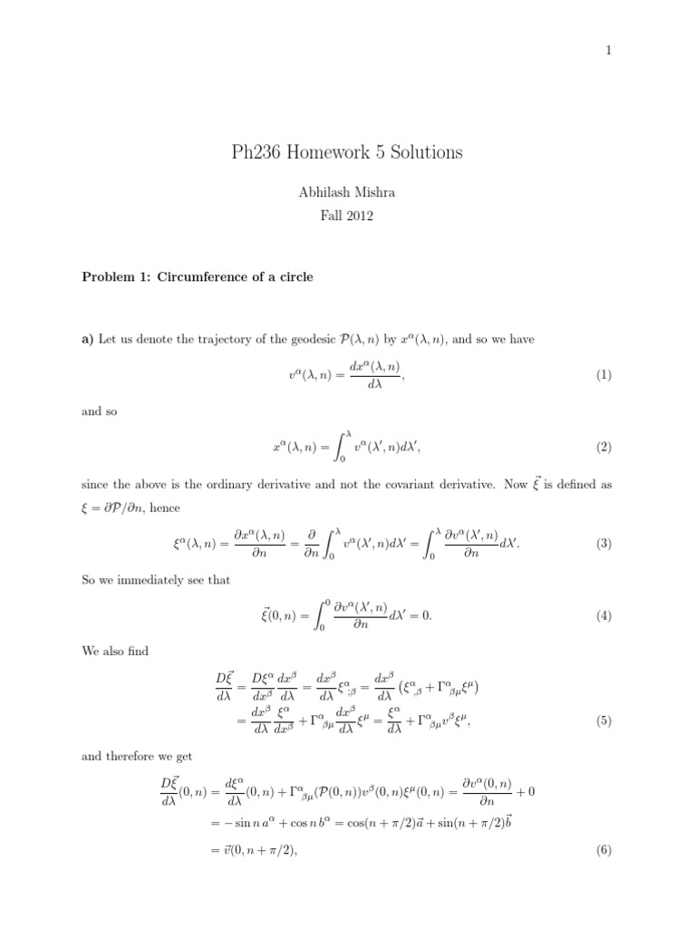 Sol 5 | PDF | Tensor | Mathematical Physics