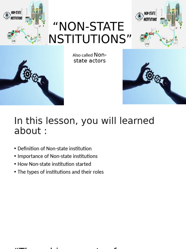 Understanding Non-State Institutions | PDF | Insurance | Banks