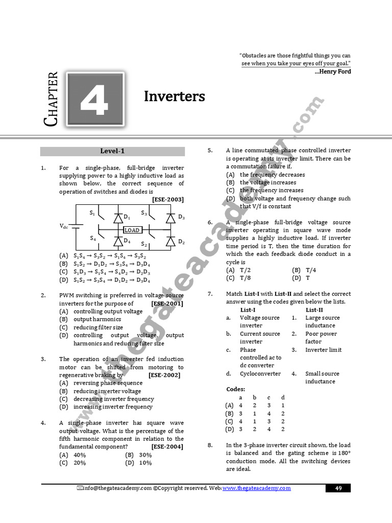 Inverter Operation and PWM Techniques | PDF | Power Inverter ...