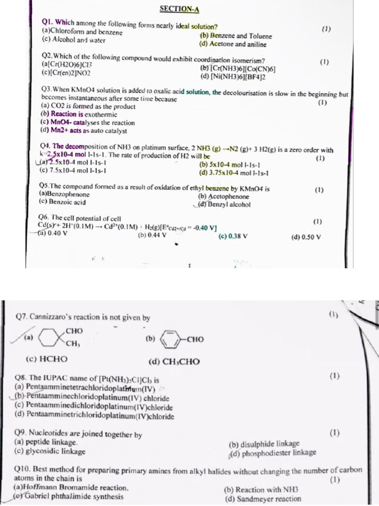 Chem Pre Board | PDF
