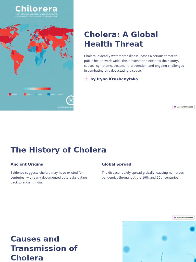 Cholera A Global Health Threat | PDF | Cholera | Diarrhea