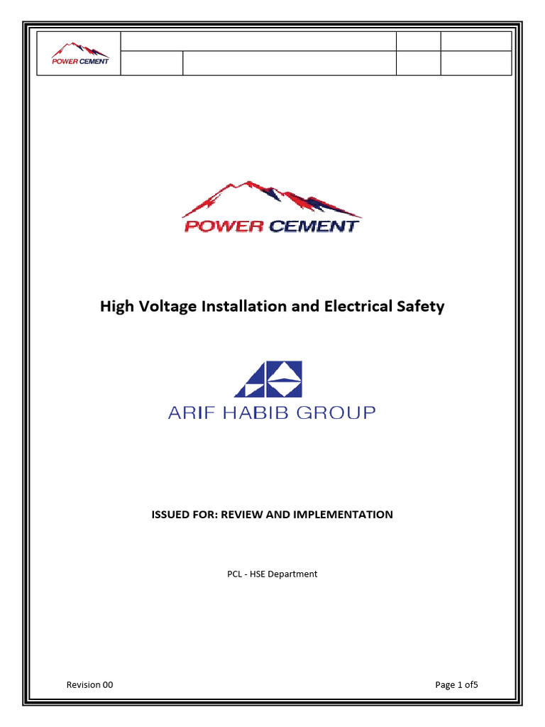 High Voltage Electrical Safety Guide | PDF | High Voltage | Personal ...