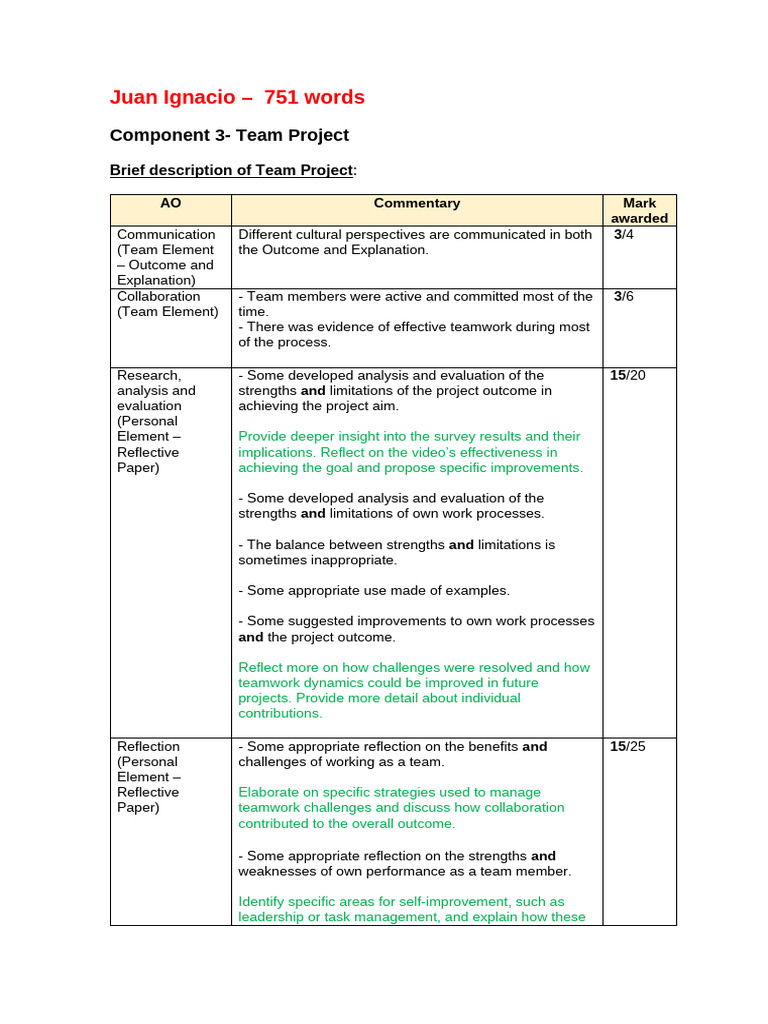 Team Project Reflection and Evaluation | PDF | Evaluation | Social ...