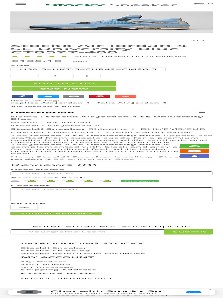 university blue stockx