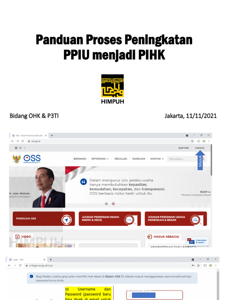 Cara Izin Operasional PPIU Lewat OSS | PDF