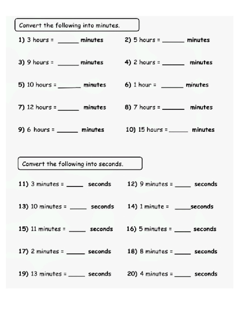 Time and Charts HW | PDF