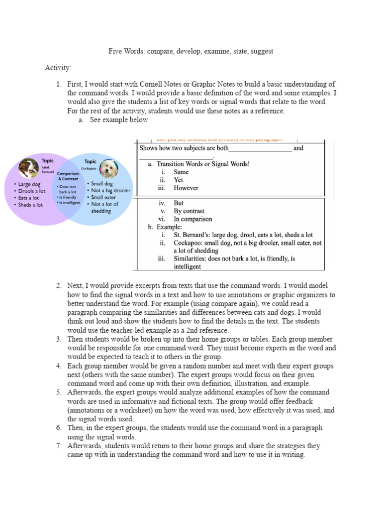 Understanding Command Words in Writing | PDF | Human Communication ...