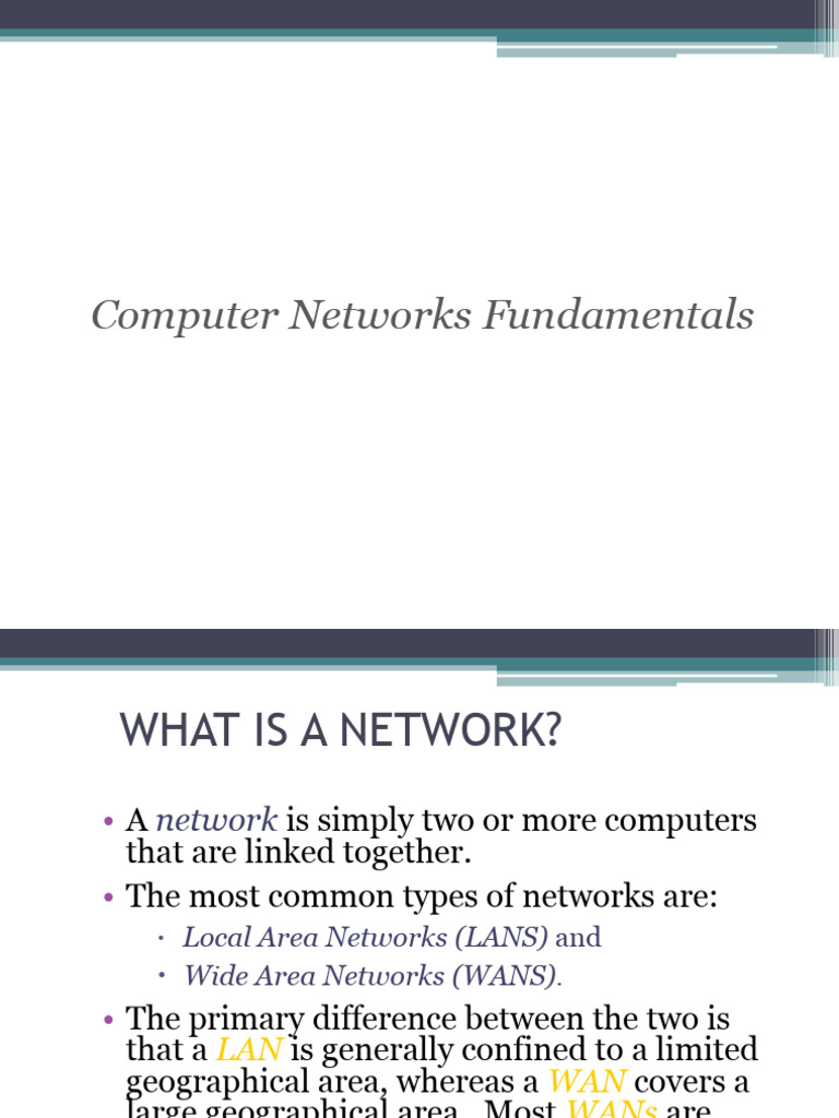 Lecture #3 & 4 Fundamentals of Computer Networks | PDF | Transmission ...