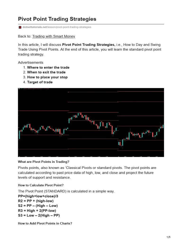 Pivot Point Trading Strategies Explained | PDF | Market Trend | Day Trading