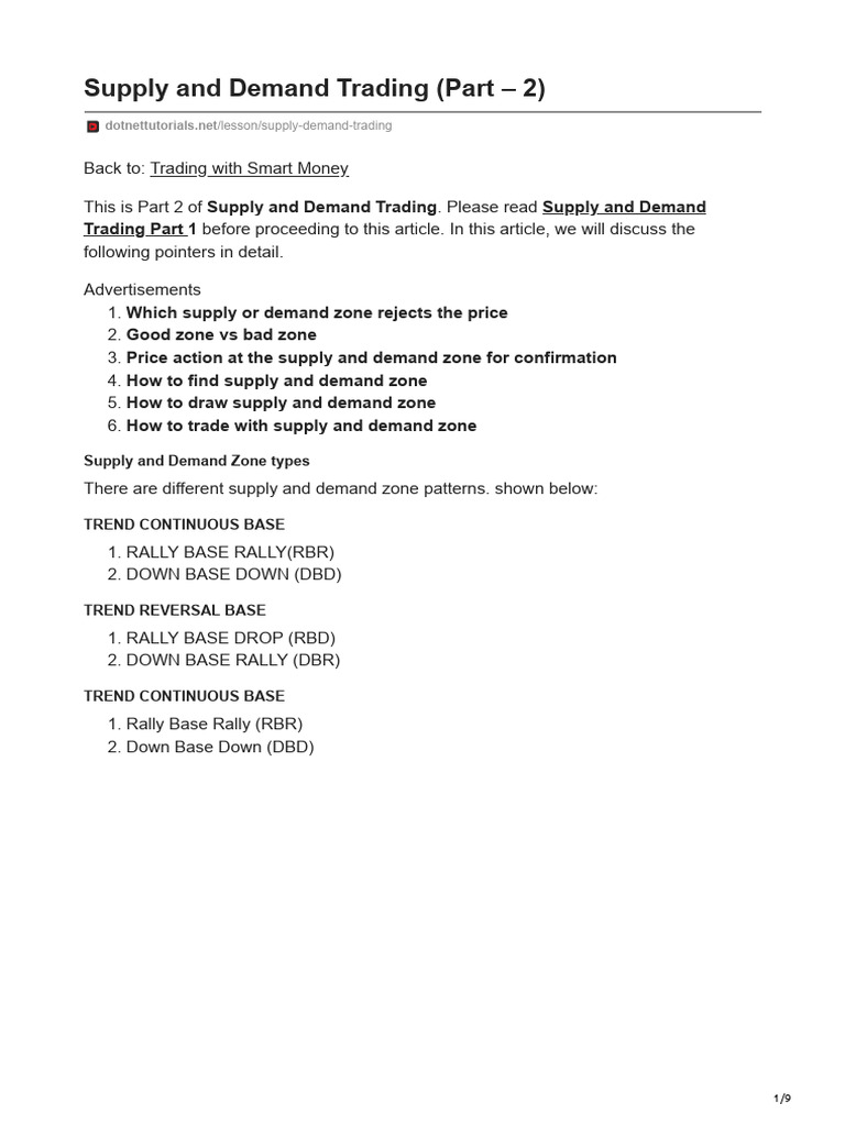 Supply Demand Trading Guide PDF Language Integrated Query Computing