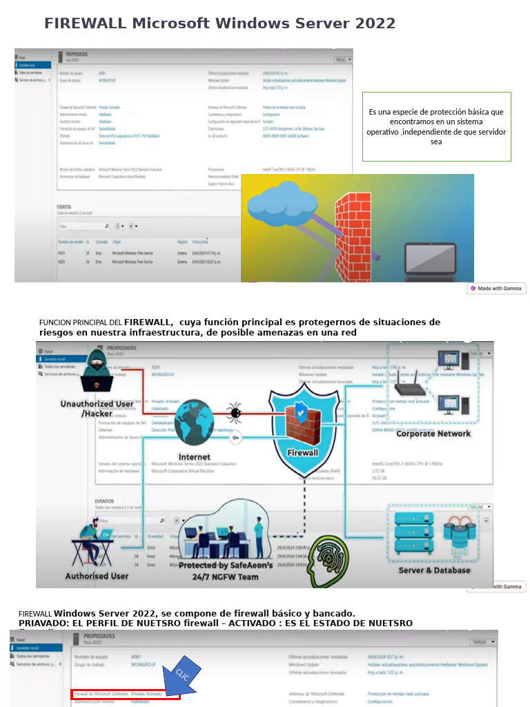 Configuración del Firewall en Windows Server 2022 | PDF | Cortafuegos ...
