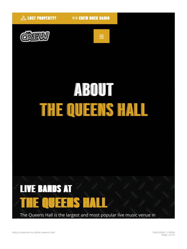 The Queens Hall: Live Music Venue Guide | PDF