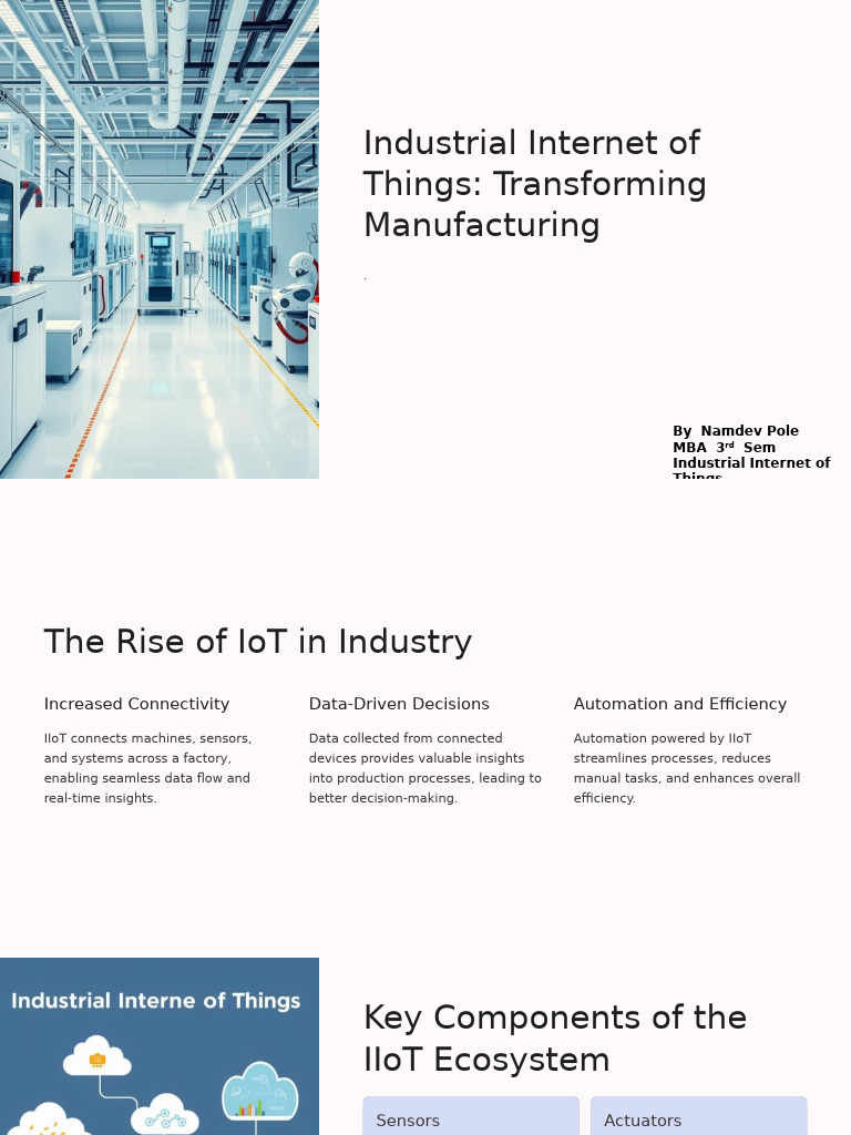 IIoT: Transforming Manufacturing Efficiency | PDF | Internet Of Things ...
