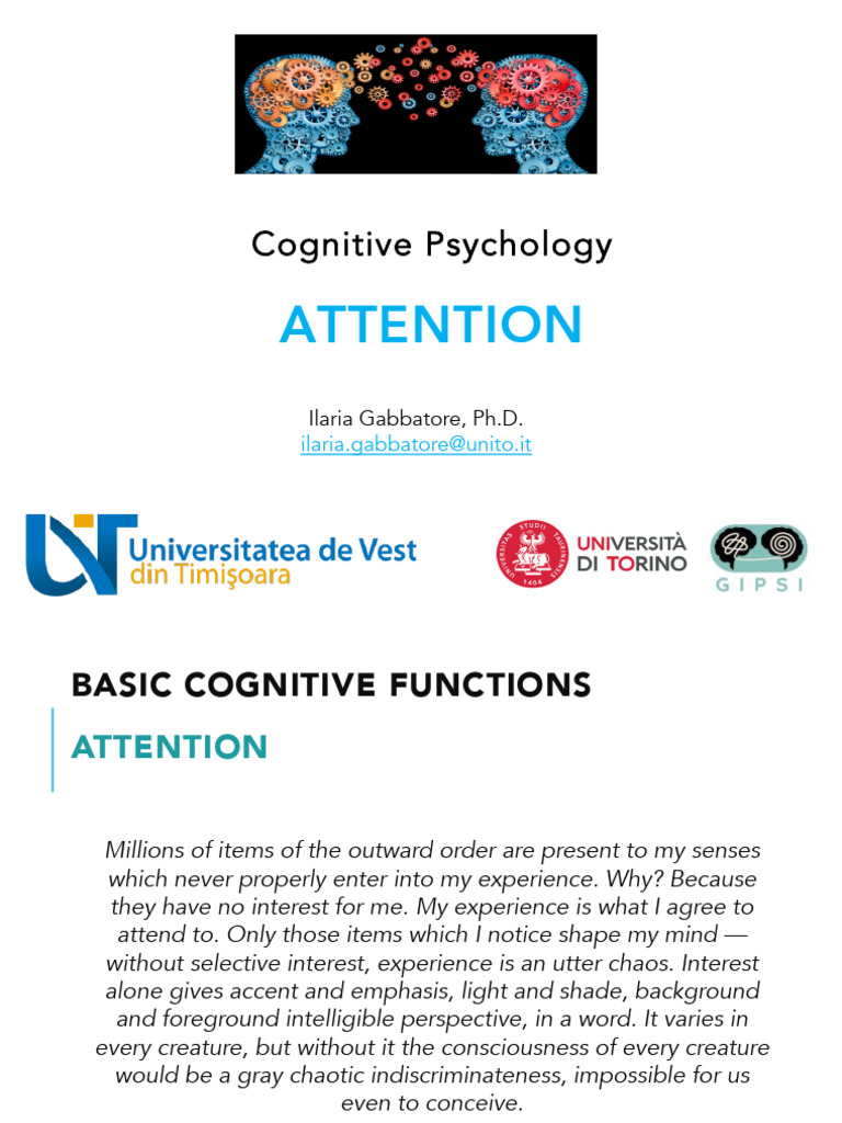 4 Cognitive Psy Pdf Attention Cognition