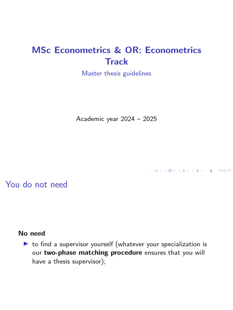Master Thesis Guidelines 2024-2025 | PDF | Thesis
