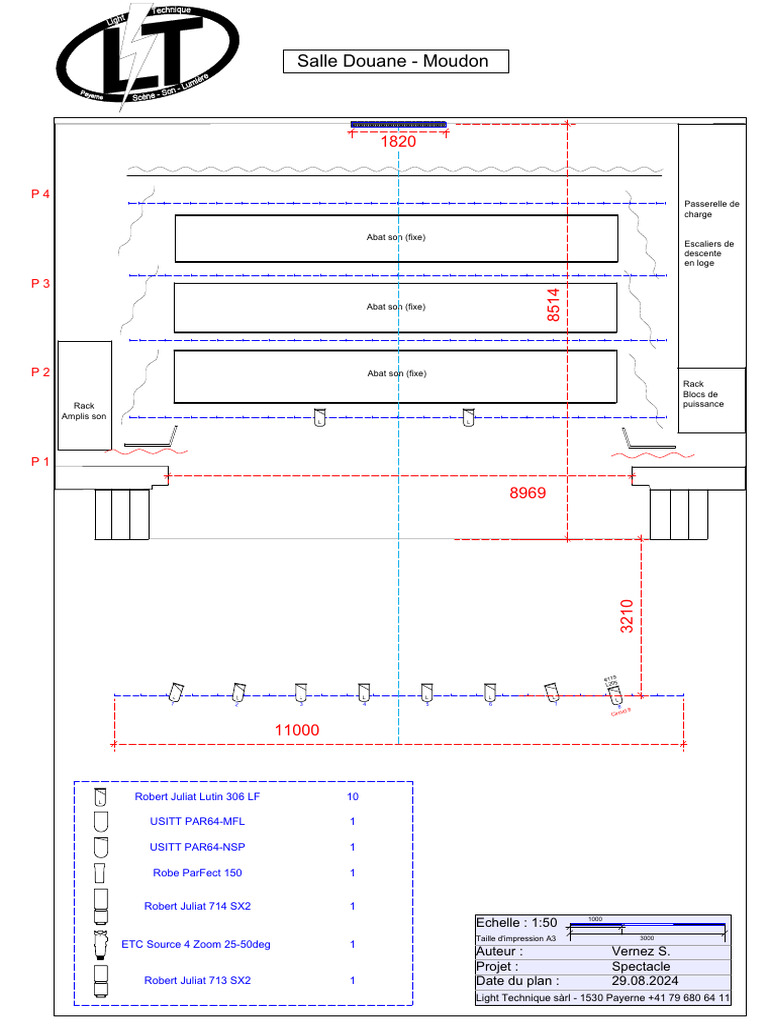 Plan de scène Salle Douane Moudon | PDF