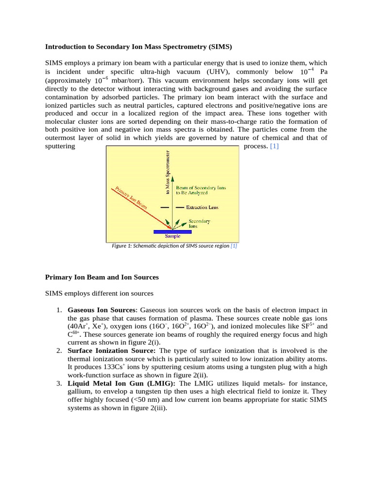 Understanding Secondary Ion Mass Spectrometry | PDF | Time Of Flight ...