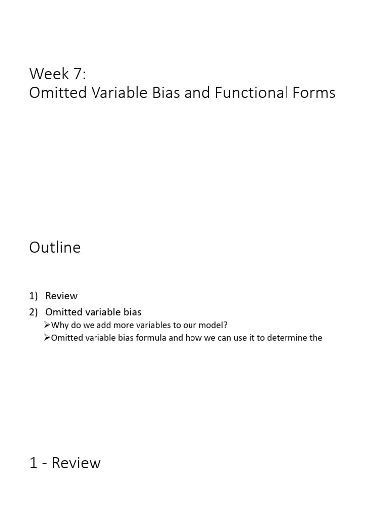 Omitted Variable Bias in Regression Analysis | PDF | Ordinary Least ...