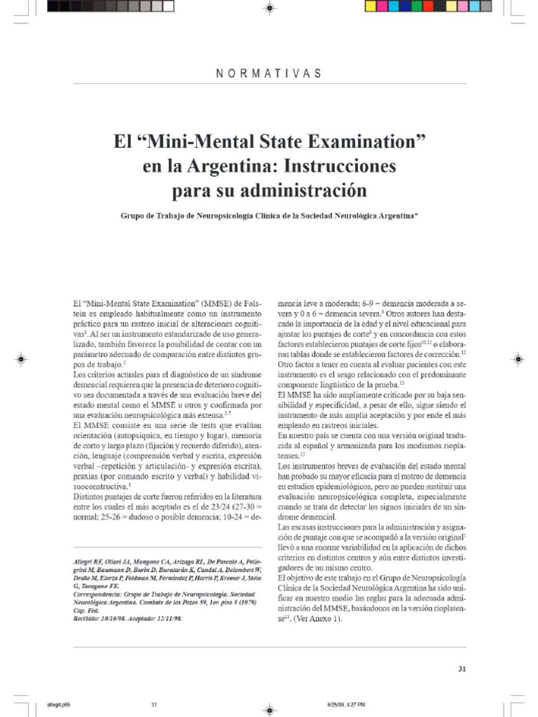 MINIMENTAL | PDF
