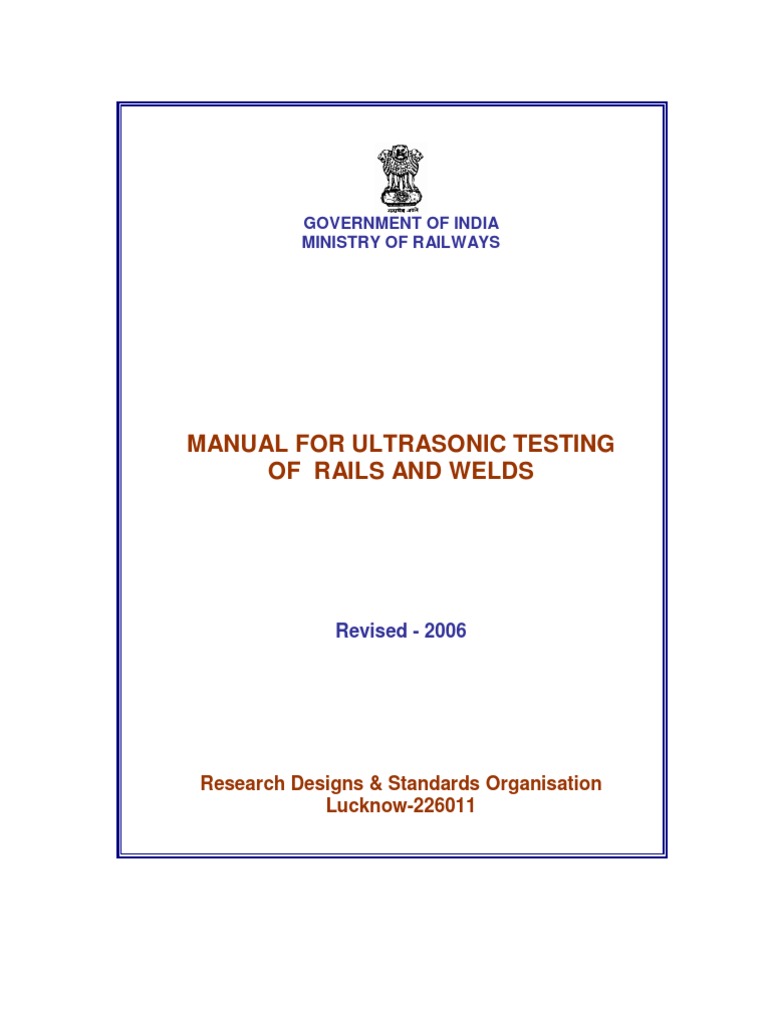 USFD Manual for Rail Ultrasonic Testing | PDF | Track (Rail Transport ...