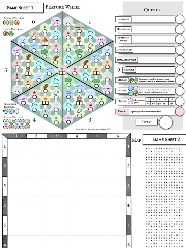 Game Sheets 2.3 | PDF | Earth Sciences | Geography
